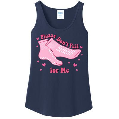 Please Dont Fall For Me Funny Nurse Valentine Ladies Essential Tank