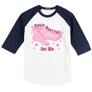 Please Dont Fall For Me Funny Nurse Valentine Baseball Sleeve Shirt