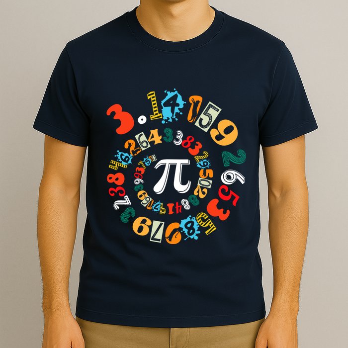 Pi Day Funny Math Lover 3.14 Spiral Pi T-Shirt
