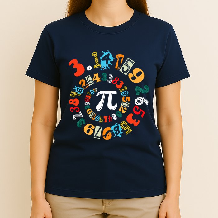 Pi Day Funny Math Lover 3.14 Spiral Pi T-Shirt