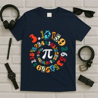 Pi Day Funny Math Lover 3.14 Spiral Pi T-Shirt
