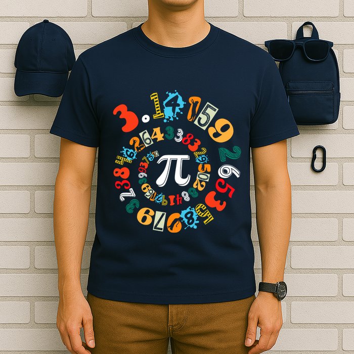 Pi Day Funny Math Lover 3.14 Spiral Pi T-Shirt