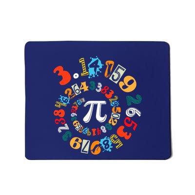 Pi Day Funny Math Lover 3.14 Spiral Pi Mousepad