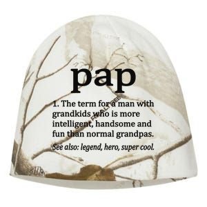 Pap Definition Funny Pap Grandpa Kati - Camo Knit Beanie