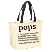 Pops Definition Funny Pops Grandpa Zip Tote Bag