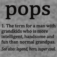 Pops Definition Funny Pops Grandpa 7-Panel Snapback Hat