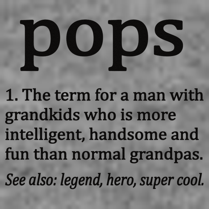 Pops Definition Funny Pops Grandpa 7-Panel Snapback Hat