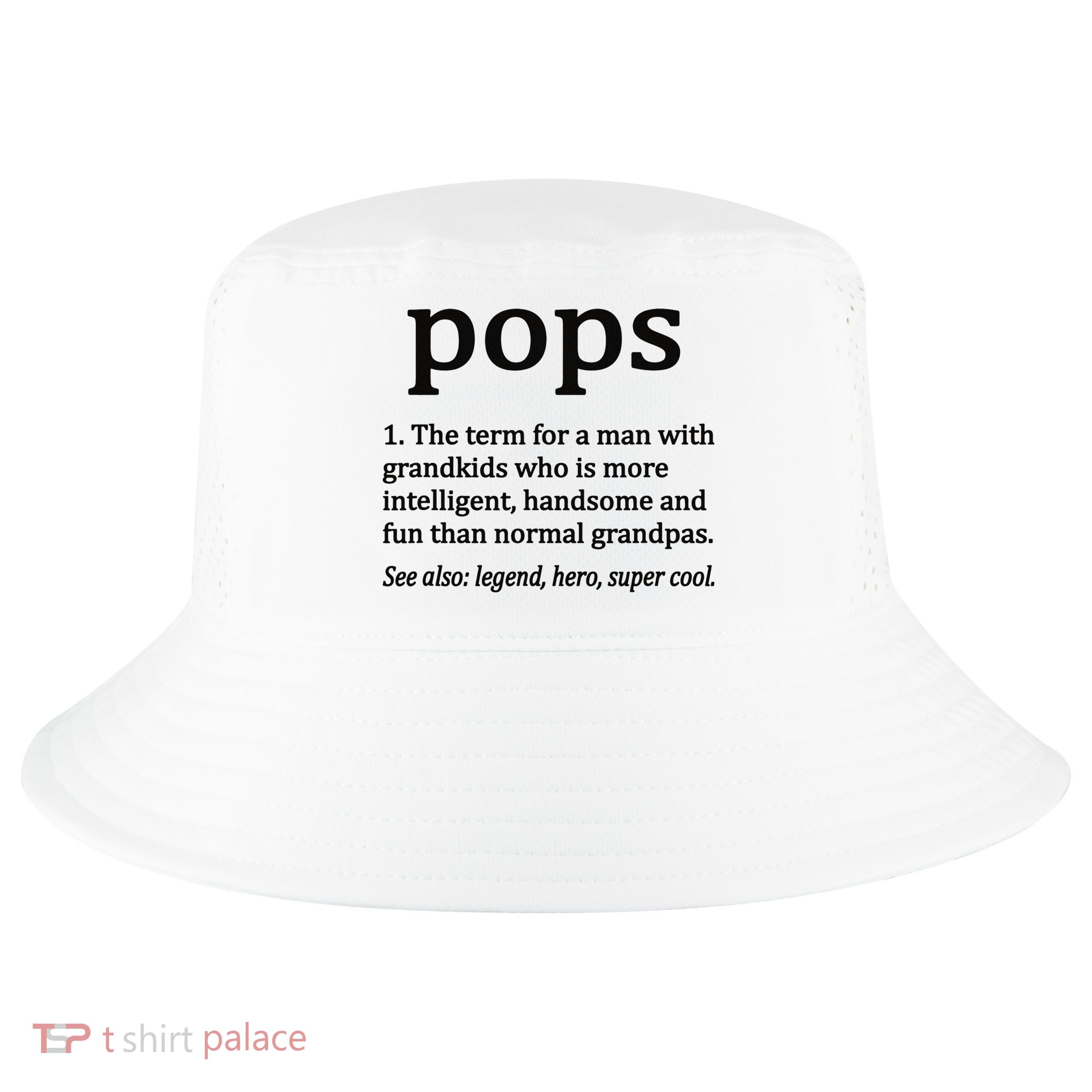 Pops Definition Funny Pops Grandpa Cool Comfort Performance Bucket Hat