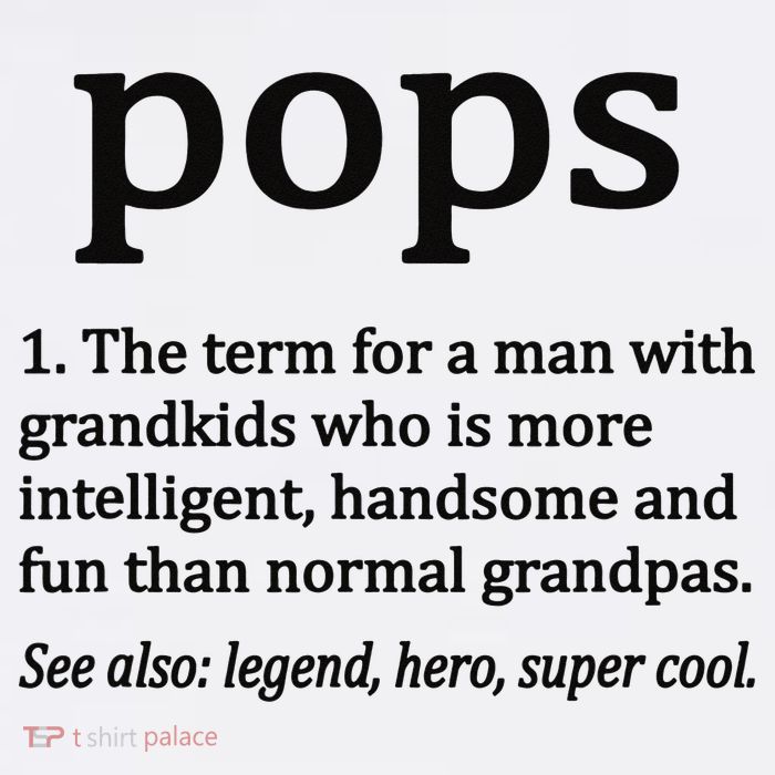Pops Definition Funny Pops Grandpa Cool Comfort Performance Bucket Hat