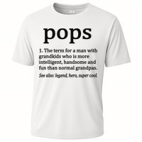 Pops Definition Funny Pops Grandpa Cooling Performance Crew T-Shirt