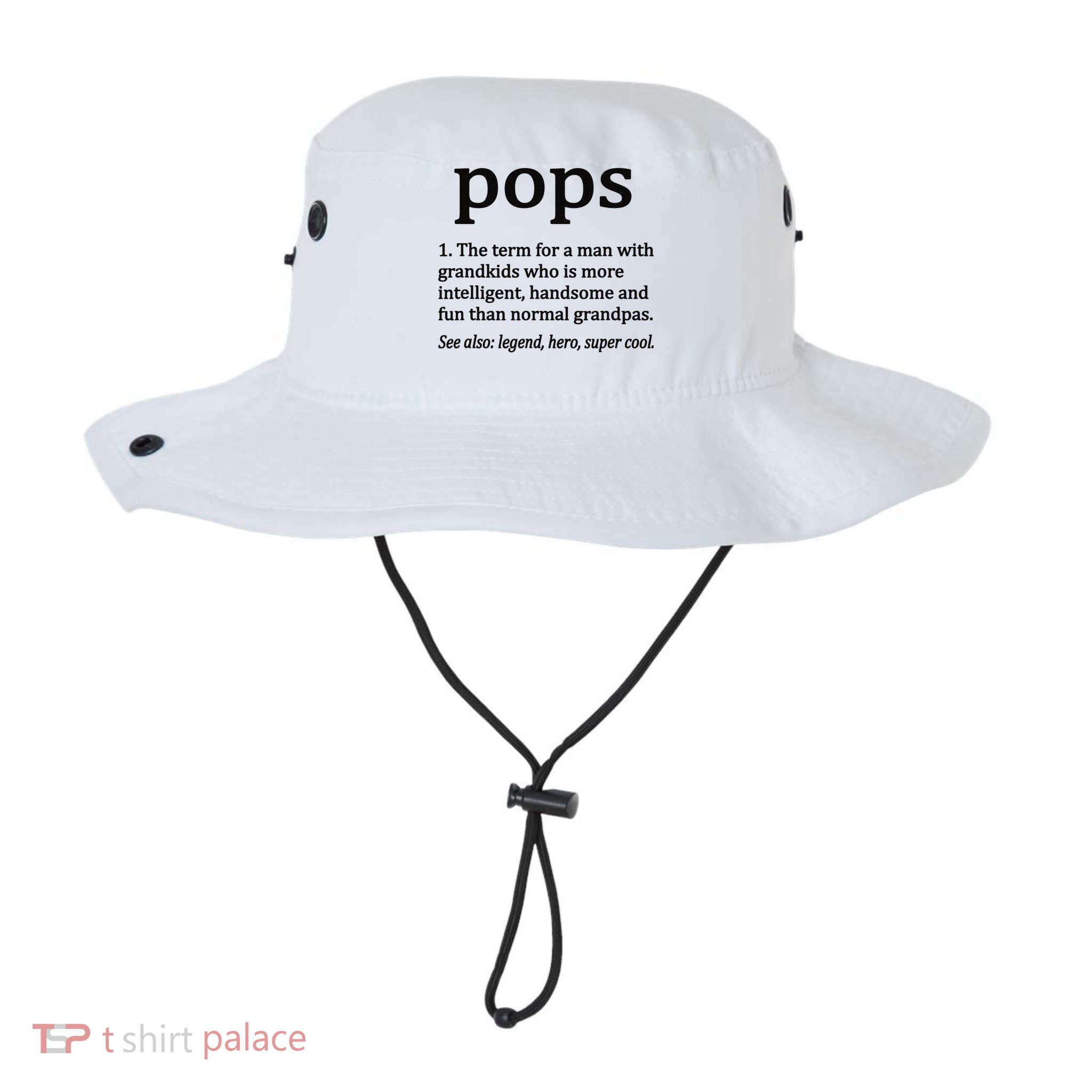 Pops Definition Funny Pops Grandpa Bucket Hat