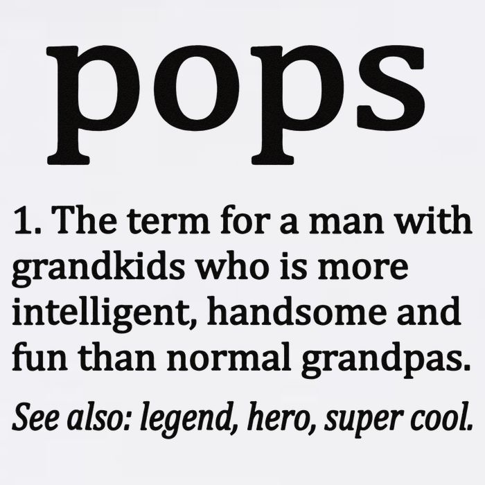 Pops Definition Funny Pops Grandpa Bucket Hat