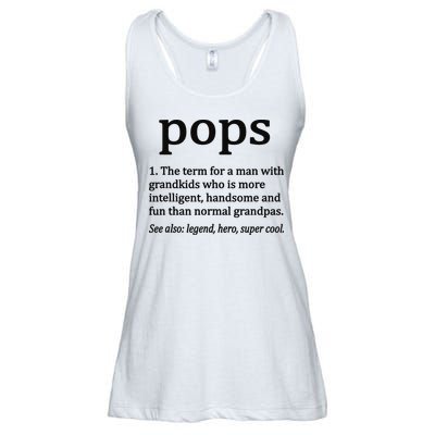 Pops Definition Funny Pops Grandpa Ladies Essential Flowy Tank