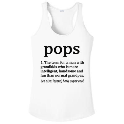 Pops Definition Funny Pops Grandpa Ladies PosiCharge Competitor Racerback Tank