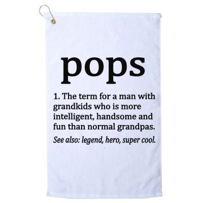 Pops Definition Funny Pops Grandpa Golf Towel