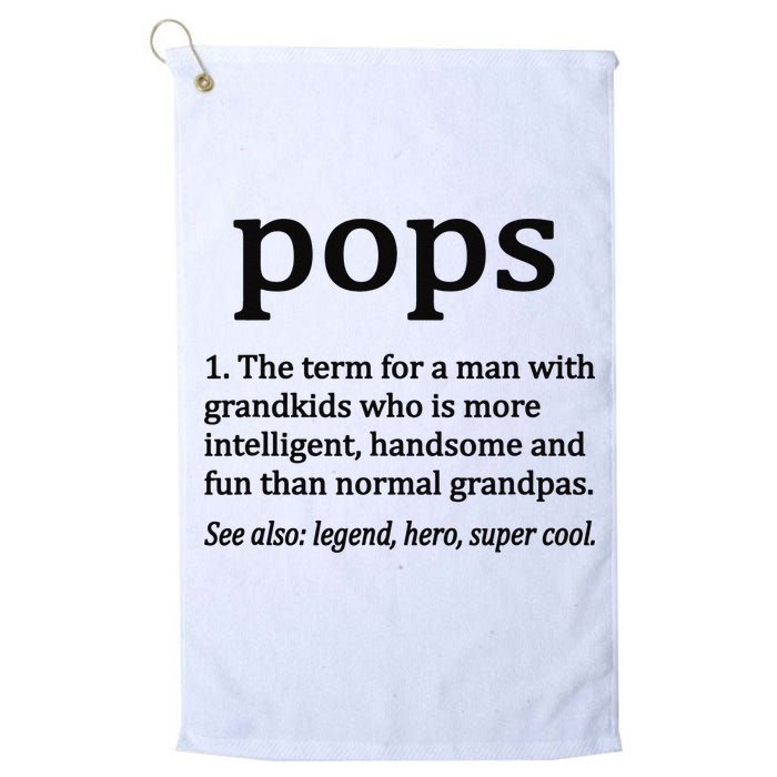 Pops Definition Funny Pops Grandpa Golf Towel