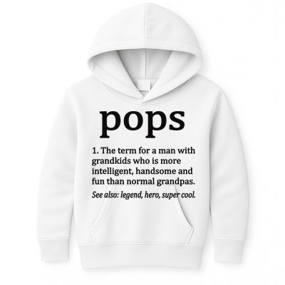 Pops Definition Funny Pops Grandpa Kids Hoodie