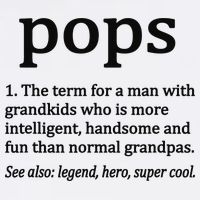 Pops Definition Funny Pops Grandpa Short Acrylic Beanie
