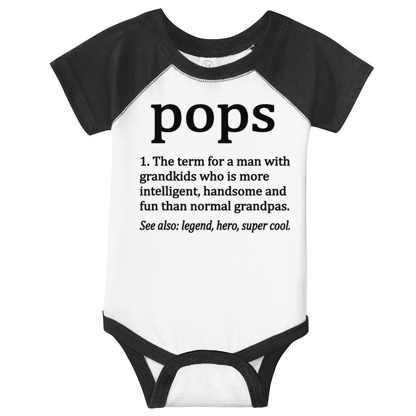Pops Definition Funny Pops Grandpa Infant Baby Jersey Bodysuit