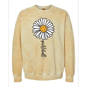 Pickleball Daisy Flower Colorblast Crewneck Sweatshirt