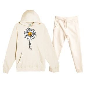 Pickleball Daisy Flower Premium Hooded Sweatsuit Set