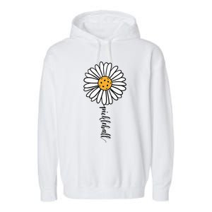 Pickleball Daisy Flower Garment-Dyed Fleece Hoodie