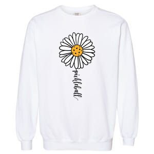 Pickleball Daisy Flower Garment-Dyed Sweatshirt