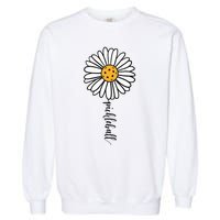 Pickleball Daisy Flower Garment-Dyed Sweatshirt