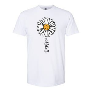 Pickleball Daisy Flower Softstyle CVC T-Shirt