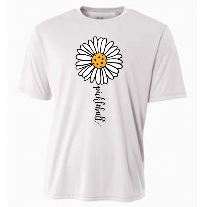 Pickleball Daisy Flower Cooling Performance Crew T-Shirt