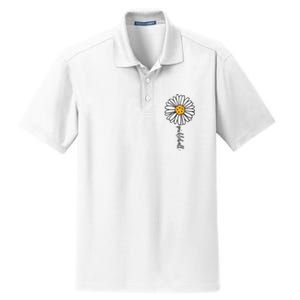 Pickleball Daisy Flower Dry Zone Grid Polo