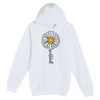 Pickleball Daisy Flower Premium Pullover Hoodie