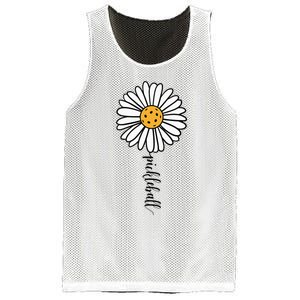 Pickleball Daisy Flower Mesh Reversible Basketball Jersey Tank