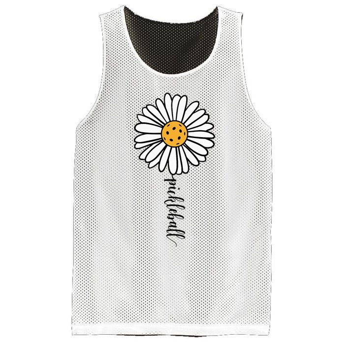 Pickleball Daisy Flower Mesh Reversible Basketball Jersey Tank