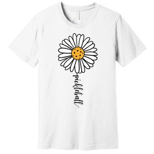 Pickleball Daisy Flower Premium T-Shirt