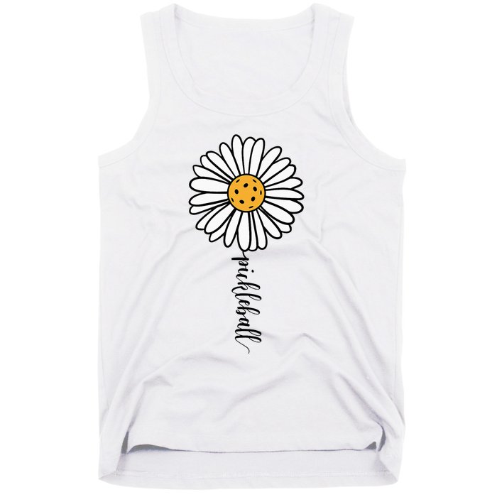 Pickleball Daisy Flower Tank Top