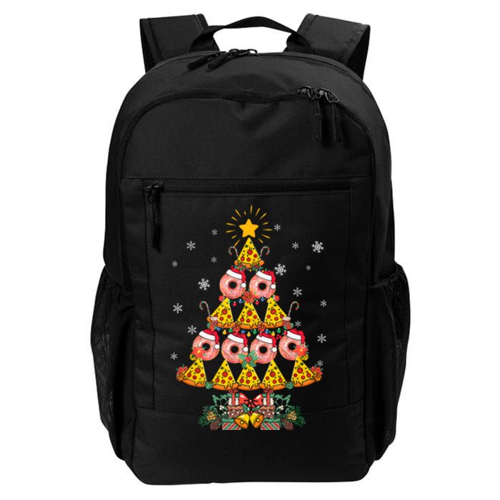 Pizza & Donut Funny Christmas Tree Merry Xmas Crustmas Light Daily Commute Backpack