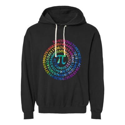 Pi Day For Math Lovers 3 14 Nerdy Symbols Tie Dye Numbers Funny Gift Garment-Dyed Fleece Hoodie