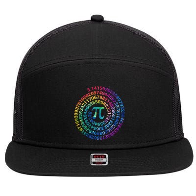 Pi Day For Math Lovers 3 14 Nerdy Symbols Tie Dye Numbers Funny Gift 7 Panel Mesh Trucker Snapback Hat