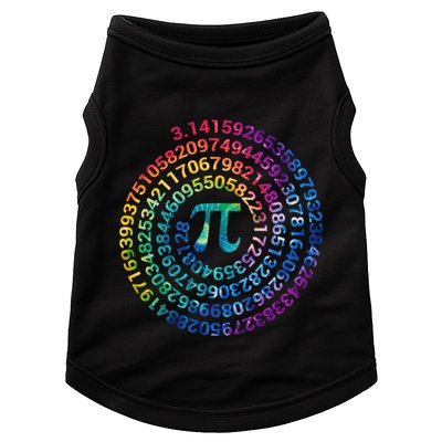 Pi Day For Math Lovers 3 14 Nerdy Symbols Tie Dye Numbers Funny Gift Doggie Tank