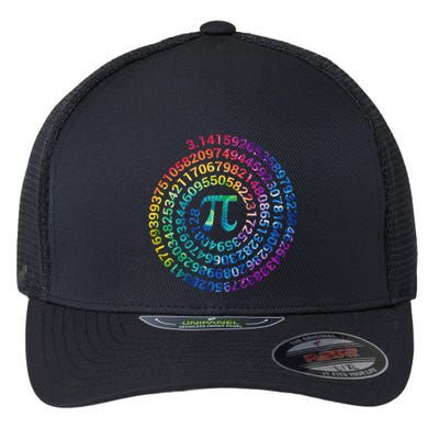 Pi Day For Math Lovers 3 14 Nerdy Symbols Tie Dye Numbers Funny Gift Flexfit Unipanel Trucker Cap