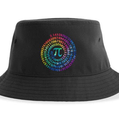 Pi Day For Math Lovers 3 14 Nerdy Symbols Tie Dye Numbers Funny Gift Sustainable Bucket Hat
