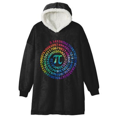 Pi Day For Math Lovers 3 14 Nerdy Symbols Tie Dye Numbers Funny Gift Hooded Wearable Blanket