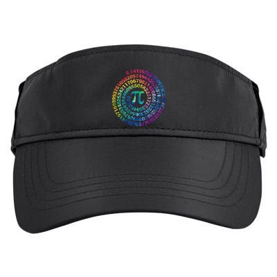 Pi Day For Math Lovers 3 14 Nerdy Symbols Tie Dye Numbers Funny Gift Adult Drive Performance Visor