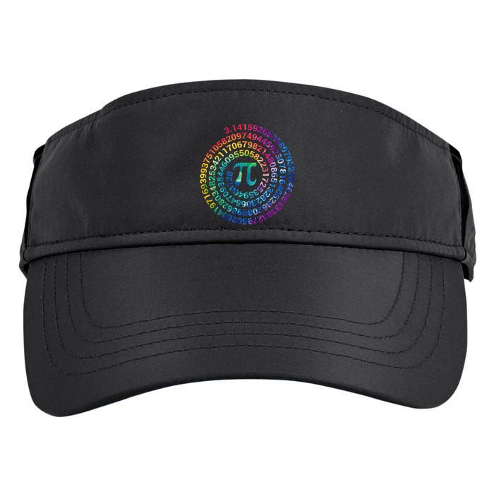 Pi Day For Math Lovers 3 14 Nerdy Symbols Tie Dye Numbers Funny Gift Adult Drive Performance Visor