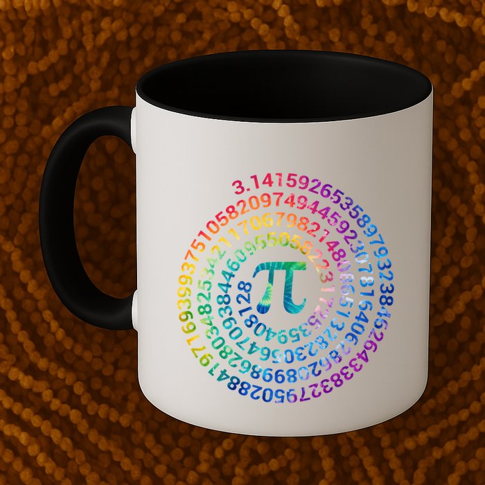 Pi Day For Math Lovers 3 14 Nerdy Symbols Tie Dye Numbers Funny Gift Mug