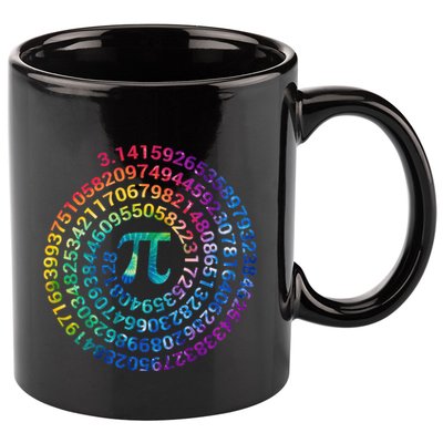 Pi Day For Math Lovers 3 14 Nerdy Symbols Tie Dye Numbers Funny Gift 11oz C Handle Ceramic Mug