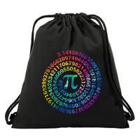 Pi Day For Math Lovers 3 14 Nerdy Symbols Tie Dye Numbers Funny Gift Drawstring Bag