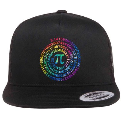 Pi Day For Math Lovers 3 14 Nerdy Symbols Tie Dye Numbers Funny Gift Flatbill Hat