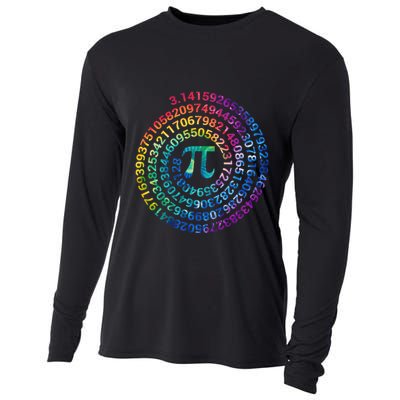 Pi Day For Math Lovers 3 14 Nerdy Symbols Tie Dye Numbers Funny Gift Cooling Performance Long Sleeve Crew